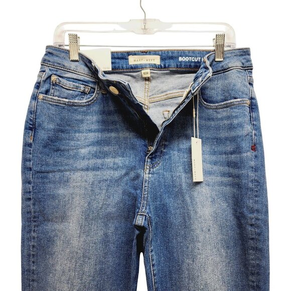 Warp + Weft High-Rise Bootcut Jeans Medium Wash Size 10/30 Womens Denim - Picture 8 of 12
